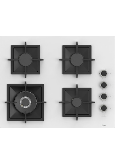 Ferre QEP64CB - SC406-WFA - D064-SA Fryart Artline Steam Beyaz Ankastre Set