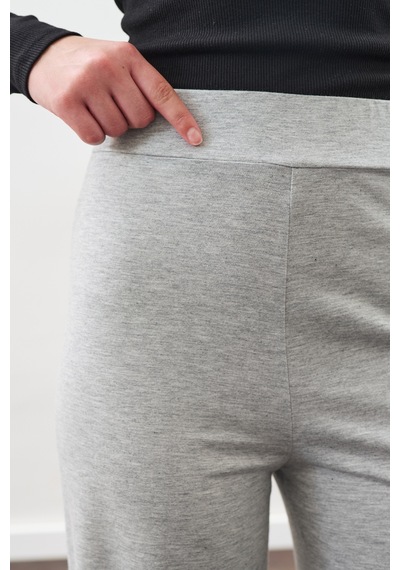 Manuka Düğüm Tasarımlı Pantolonlu Takım Gri Melanj Gri Melanj