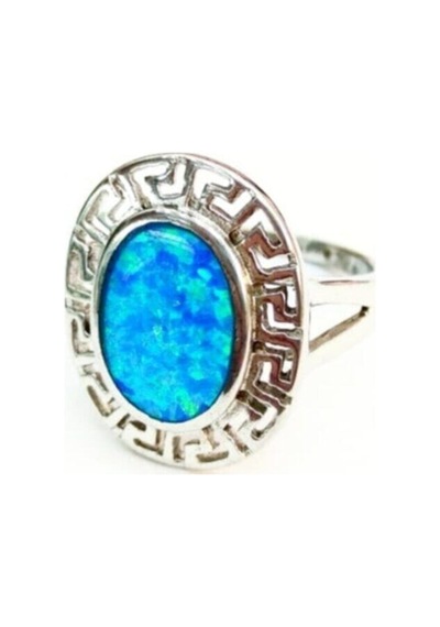 Oriental Kuyumculuk Jewellery Opal Taşlı Gümüş Yüzük Gümüş