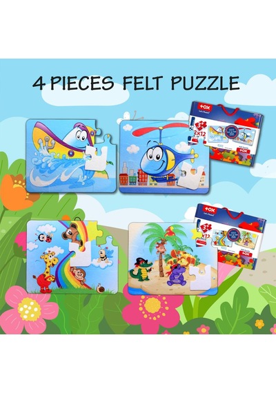 4 Set 48 Parça Tox Tekne . Helikopter Ve Gökkuşağı 3+ Keçe Yapb