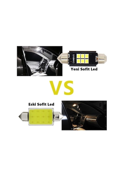 Glanz Canbus C5W Sofit Led Tavan Plaka Ampül 31Mm 2 Adet Beyaz