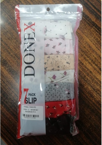 7 Adet Donex Kadın Desenli Bato Slip Külot 1438 001