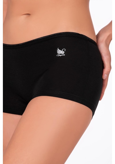 Kadın Modal Boxer Şort Siyah Kompedam K23920 Siyah