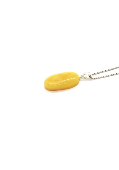 Ambergold Kehribar Gümüş Kolye Ucu Damla Kehribardan Kly0555