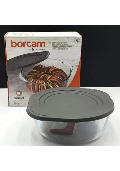 Paşabahçe 59001 Gri Kapaklı Borcam Fırın Kabı 2100cc