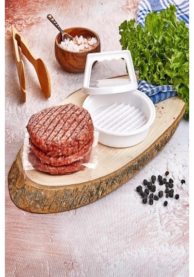Hamburger Ve Köfte Şekillendirici Pratik Köfte Kalıbı Hamburger Pres Aparatı Hamburger Kalıbı Beyaz