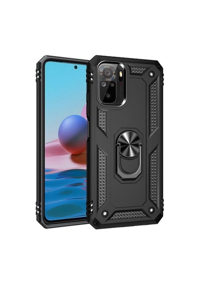 Teleplus Xiaomi Redmi Note 10 Kılıf Vega Tank Koruma Standlı Yüzüklü Mıknatıslı
