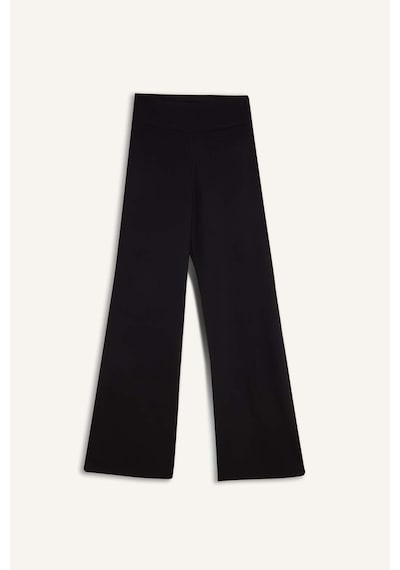 DeFactoFit Sporcu Jogger Eşofman Altı Geniş Bol Paça Basic Düz Skuba Dalgıç Kumaş A0566AX25SPBK81