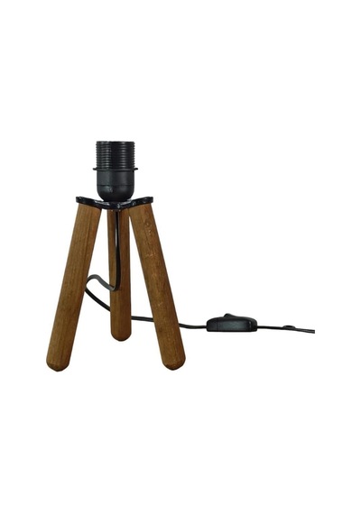 Tr Bohhem Ahşap Tripod Abajur Ayağı Klasik Ahşap
