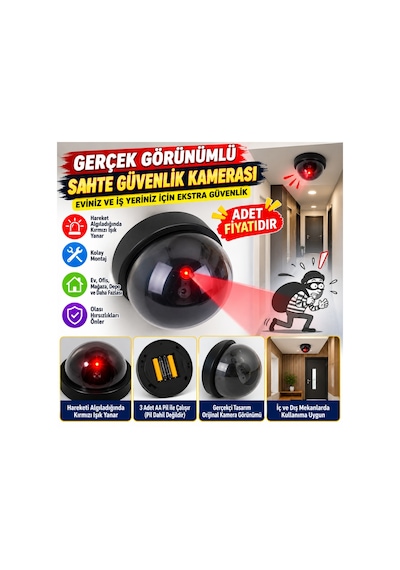 Gerçek Görünümlü Sahte Maket Güvenlik Kamerası Adet Fiyatıdır Çok Renkli