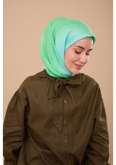 Silk Home Olinda İpek Eşarp 47005-20 Su Yeşili, Turkuaz, Pastel Yeşil, Bebe Mavi