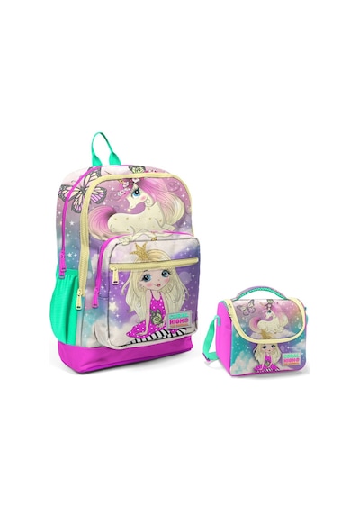 Coral High Su Yeşili Unicorn Okul Sırt Ve Beslenme Çantası Seti
