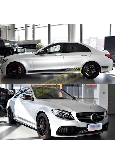 Mercedes W205 C63 Amg Yan Etek Şerit Sticker