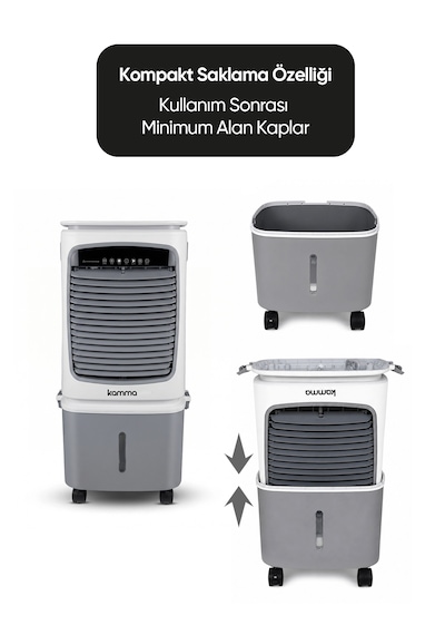 Kac100 100w Evaporatif Hava Soğutucu Mobil-portatif Klima İle Ferahlatıcı Hava