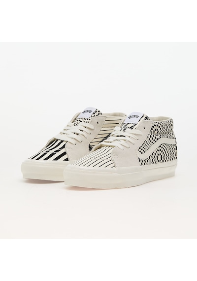 Vans Unisex Sk8-mid Reissue 83 Lx Pattern Clash Marshmallow Beyaz Sneaker Beyaz