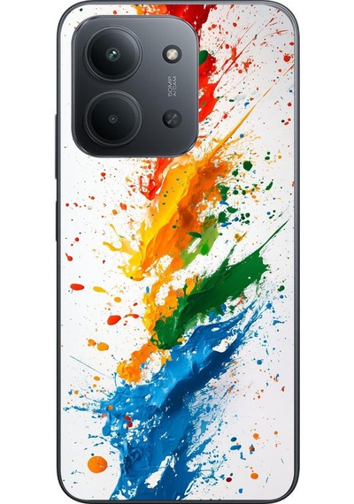 Redmi 15c Uyumlu Renk Skalası Baskılı Silikon Kılıf Renkli