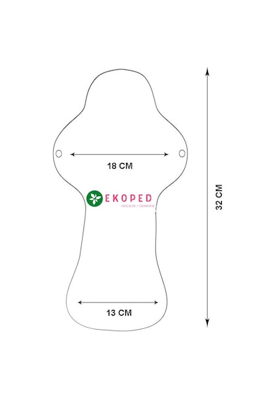 Ekoped Doğal Yıkanabilir Kadın Gece Pedi XL 8'li