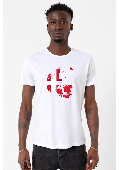 Euro 24 Denmark Beyaz Erkek Bisikletyaka Tshirt Çok Renkli