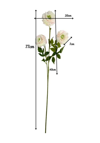 Yapay Çiçek Kasımpatı Soft Pembe Uzun Dal 3 Çiçekli 77cm