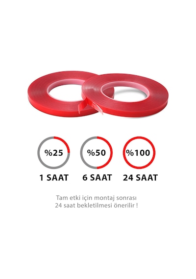 S-dizayn Çift Taraflı Bant 10mm X 33 Metre Şeffaf Silikon Vhb Bant 40'lı Koli A+kalite