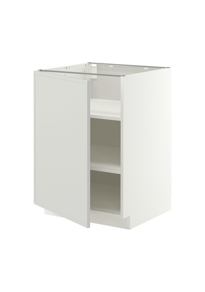 Kapaklı Alt Dolap , Aspudden Açık Gri, 60x60 Cm, 1 Kapaklı Ve 2 Raflı Kapaklı Alt Dolap , Aspudden Açık Gri, 60x60 Cm, 1 Kapaklı Ve 2 Raflı