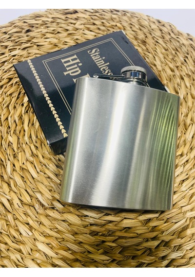 Çelik Mini Ceplik Paslanmaz Matara 6oz //alk39 Gri - Gümüş