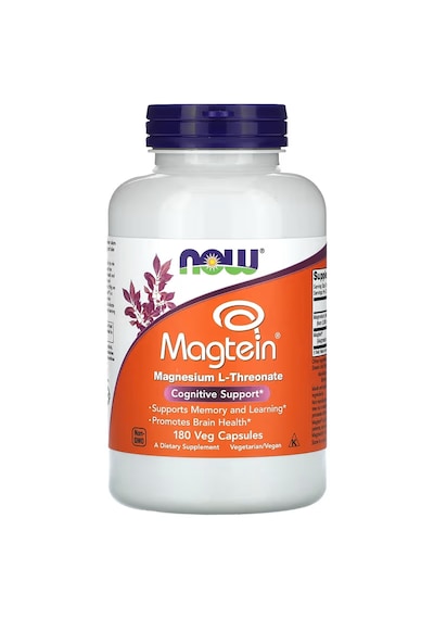 Now Foods, Magtein , Magnesium Magnezyum L-threonate, 2,000 Mg, 180 Veg Caps Aromasız