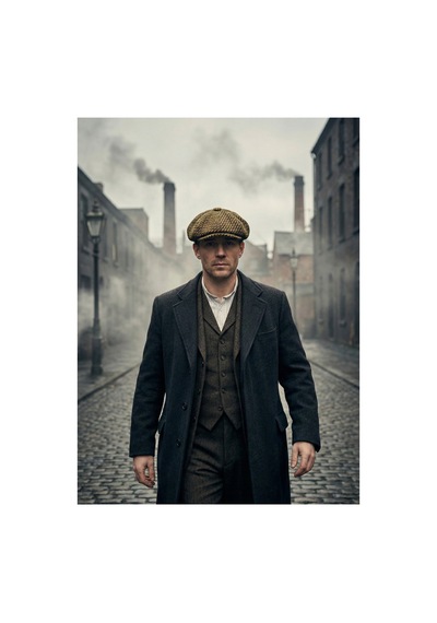 Emybox Erkek Kaşe 8 Köşe Kasket Şapka Klasik Retro- Peaky Blinders Tarzı Lastikli Standart Beden N
