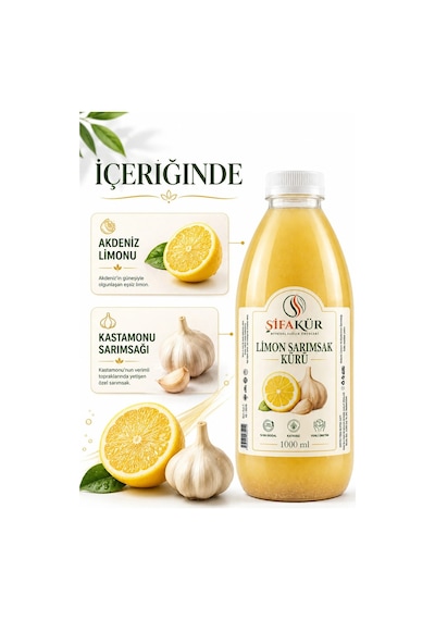 Limon Sarımsak Kürü 1000 ml 60 Gün Dinlendirilmiş