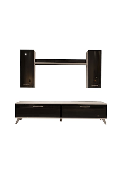 Decoraktiv Eko 5d Slm Std Retro Tv Ünitesi Tv Sehpası Beyaz - Siyah