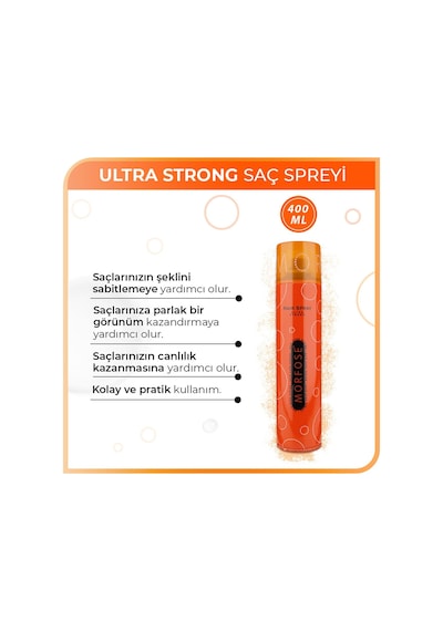 Morfose Ultra Saç Spreyi Turuncu 400 Ml