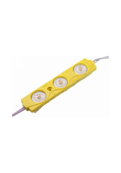 12 Volt 1.2 Watt 3’lü Mercekli 2835 Modül Led Sarı Amber - 10 Adet