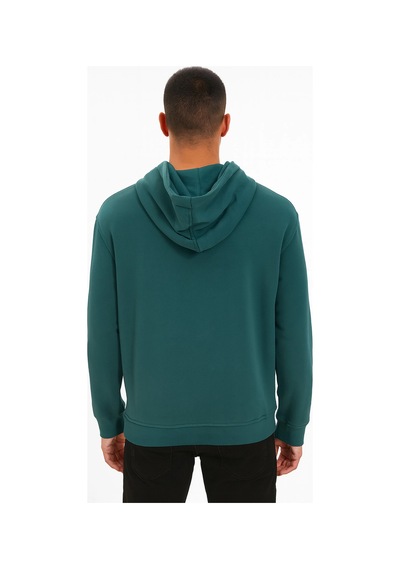 Sanfords Kordonsuz Hoodıe Erkek Kapüşonlu Sweatshirt Petrol Mavi