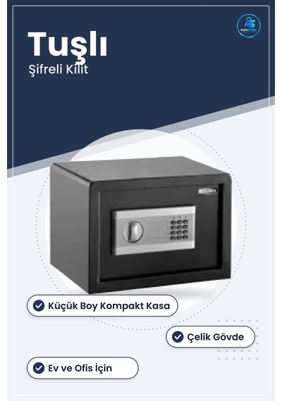 Şifreli Çelik  Kasası Küçük Boy Tuşlu Kilit Ev Ofis Kişisel E