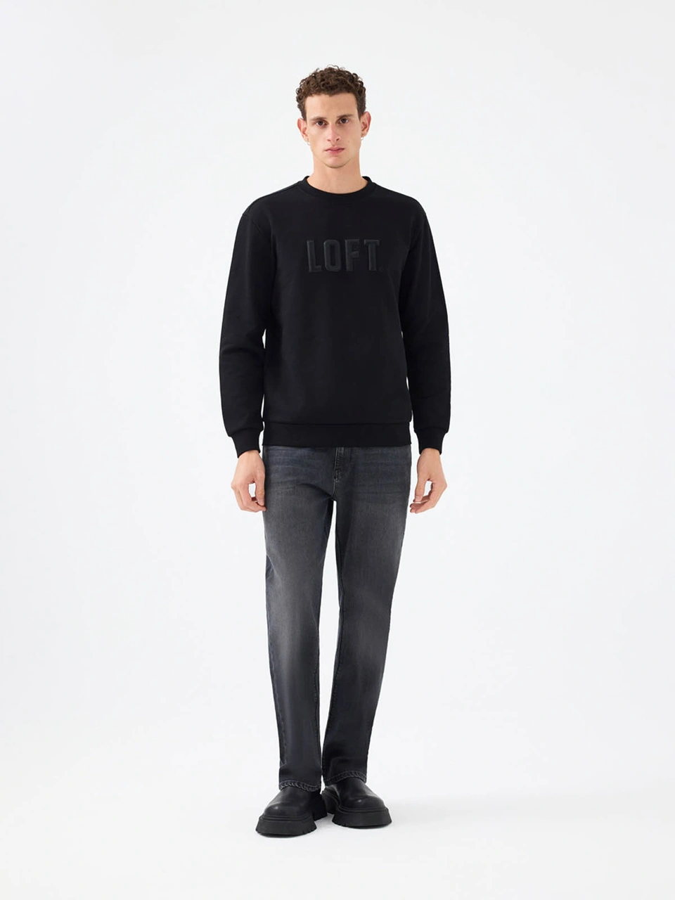 Loft Regular Fit Siyah Erkek Sweatshirt Lf2041537 Siyah