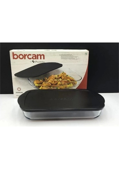 Paşabahçe 59124 Borcam Siyah Kapaklı Fırın Tepsisi 40x25cm