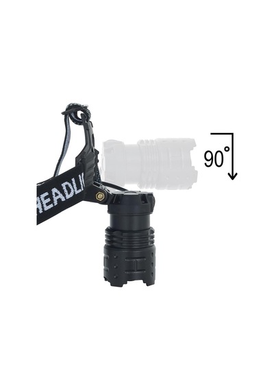 Black Watton Gt100 Led Şarjlı 8.000 Lümen Kafa Lambası Siyah