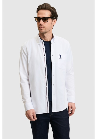 us polo assn us polo assn erkek beyaz gomlek basic 50324722 vr013 126683920