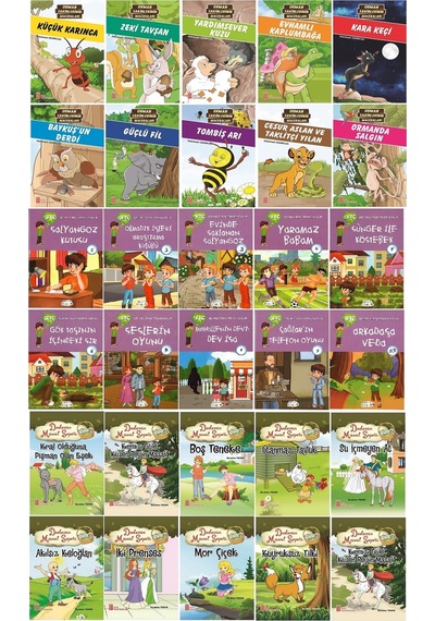 2. Sınıf Okuma Alışkanlığı Kazandıran Okumayı Sevdiren 30 Kitap + Kuru Boya Kalemi Hediyeli