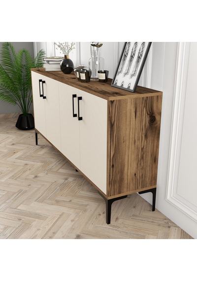 Kiev 160cm Konsol - Ceviz / Krem
