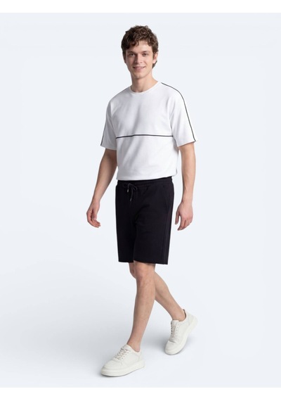 Kip Ekru Düz T-shirt