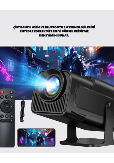 Home Hdmı, Usb Ve Kulaklık Girişli Çoklu Bağlantı Seçenekli Projektör