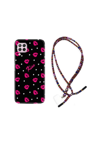 Huawei P40 Lite Kılıf Rasta Boyun Askılı Kiss 1392