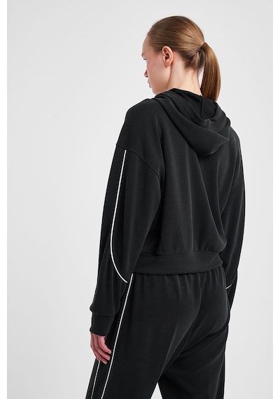 Lescon Kadın Fermuarlı Kapüşonlu Sweatshirt 25n-2113 Siyah