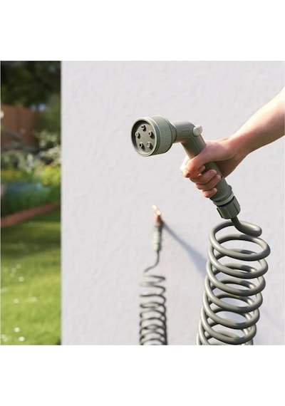 Verve Spıral Hortum Bahçe Balkon Araç Yıkama Sulama Seti 15 Metre