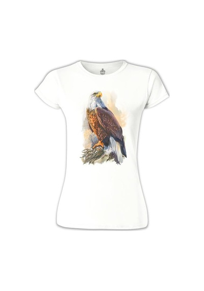 Kartal - Landing Beyaz Kadın Tshirt 001