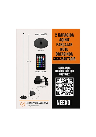 Neeko Nexus Rgb Stıck Led Lambader Full Renk Full Rgb Uzaktan Kumandalı Aydınlatma Sistemi Dimlenebilir