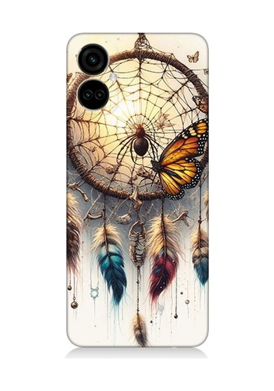 Tecno Camon 19 Pro Uyumlu Kelebekli Düş Kapanı Desenli Silikon Kılıf Çok Renkli