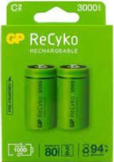 Gp 3000 mAh Orta Boy Şarjlı Pil 2 li  Paket C Boy GP300CHCBMTR-2EB2
