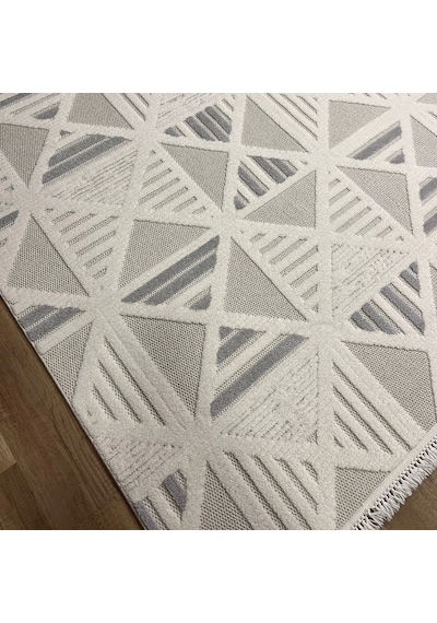Hoom Rugs Level En274 Krem Gri Modern Halı Krem-gri